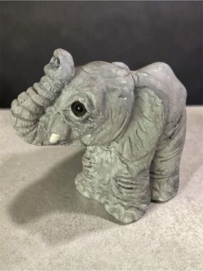 Small Grey Elephant Figurine